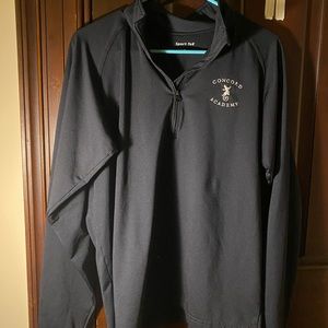 Black School Logo Quarter Zip